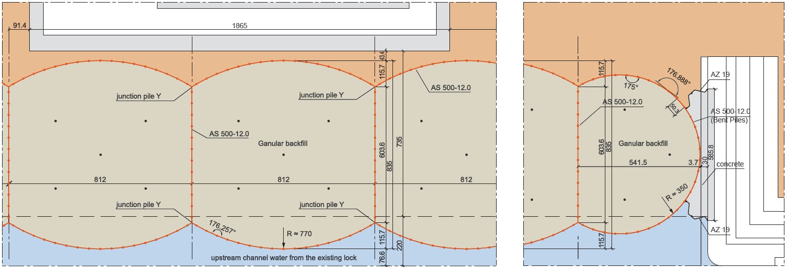 Details of the diaphragm wall