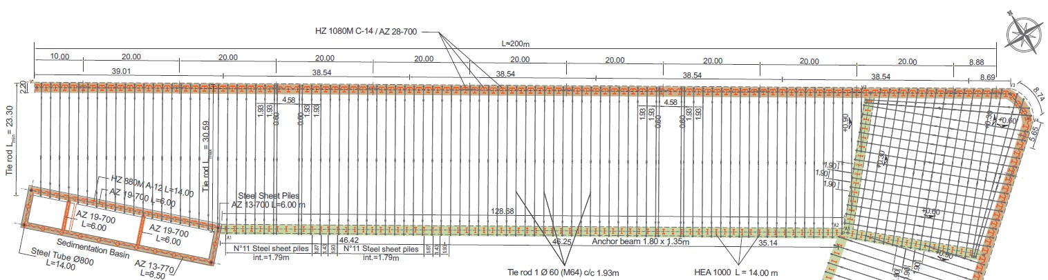 General layout drawing. Darsena Grande