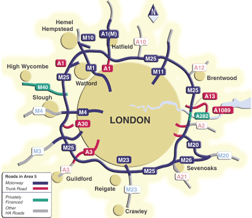 M25 “London Orbital Motorway”