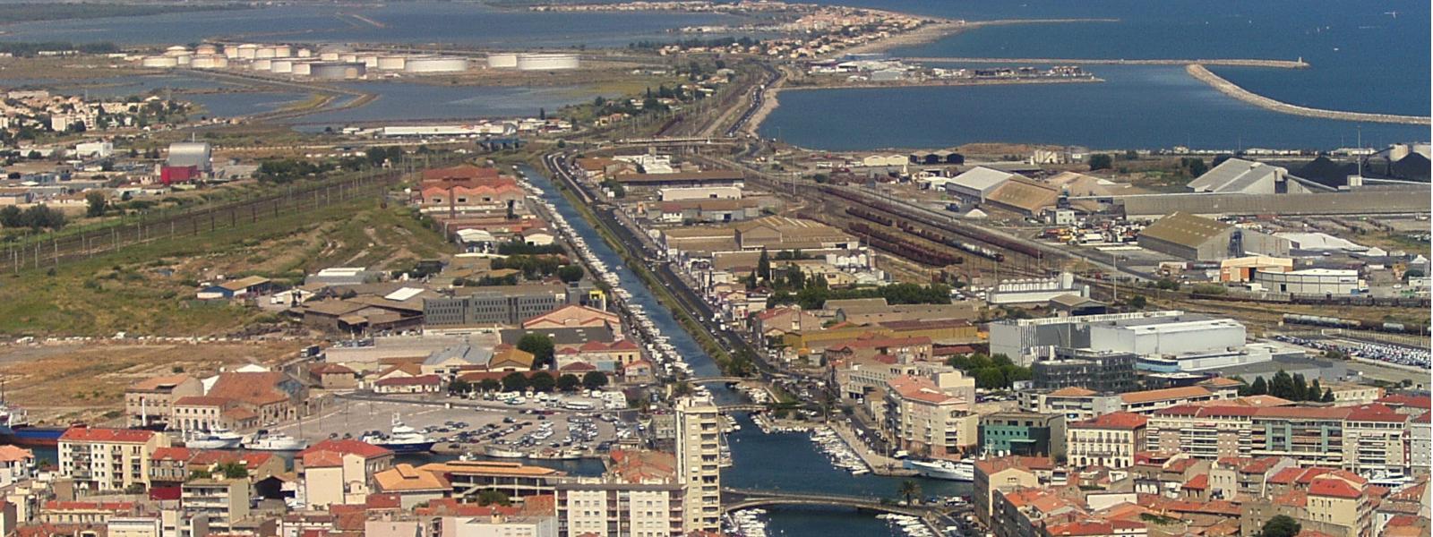 Sète, France. Bird's eye view