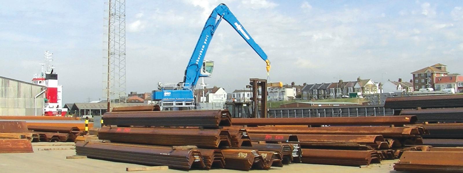 Sheet Pile Rental Service. Stock and service facility in Shoreham | UK