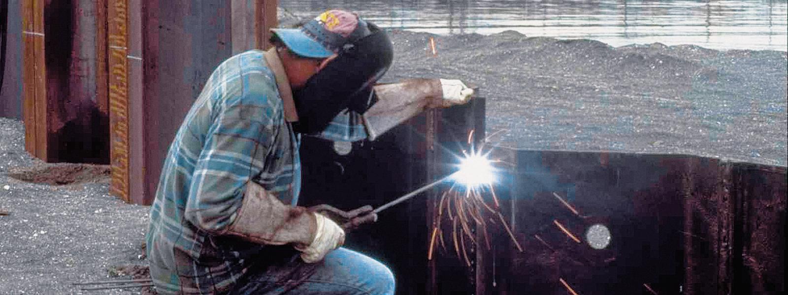 Welding of steel sheet piles