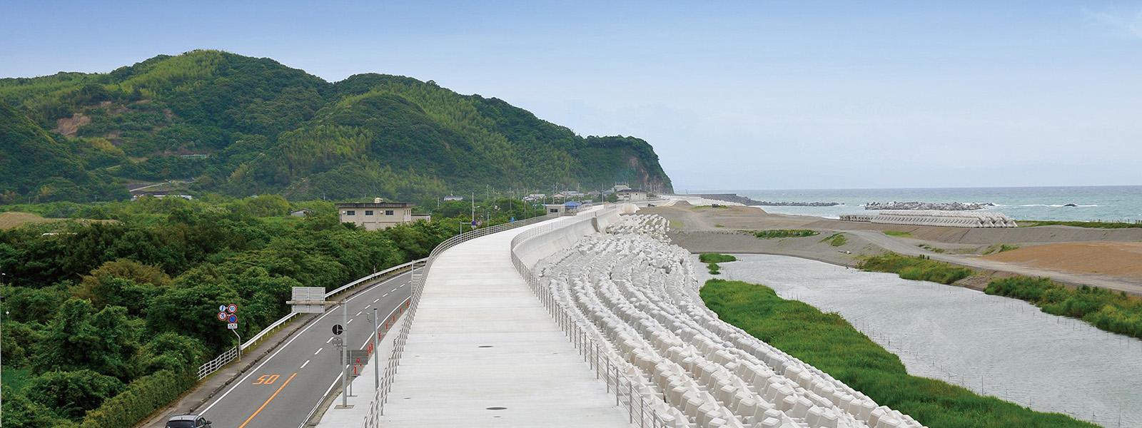 Hazard protection solutions. Storm surge Japan