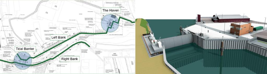 Barrier Flood Defence Scheme - Boston, UK - Plan - BB Cofferdam